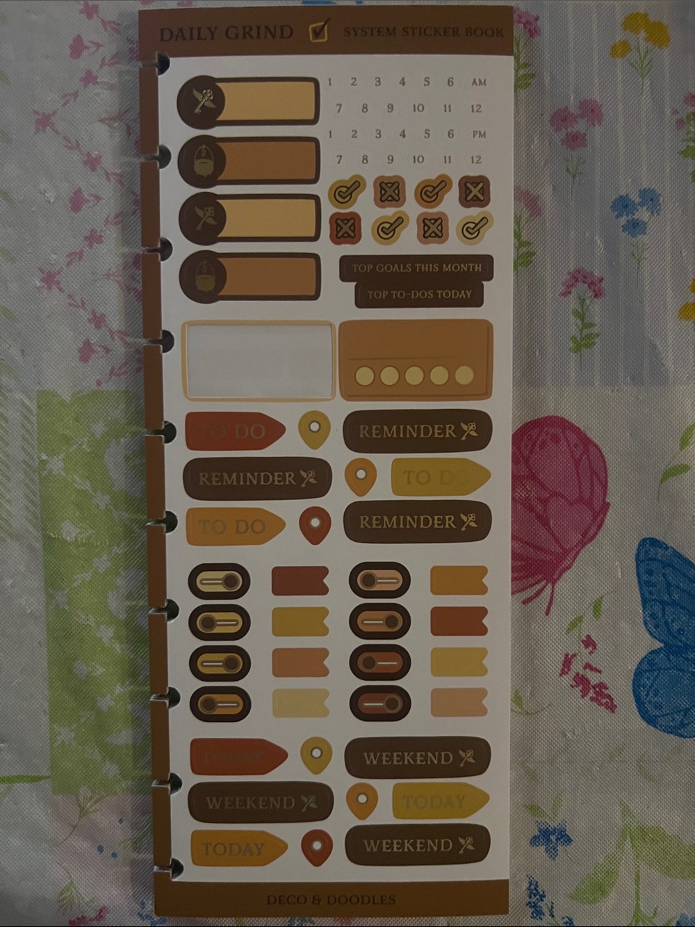 Daily Grind Planner sticker system book